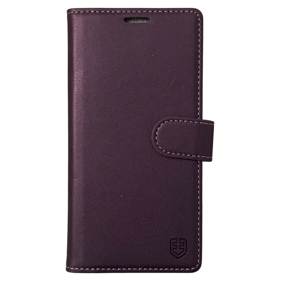 FlipPalm Purple PU Leather Wallet Flip Case Folio Card Holder Phone Cover - New